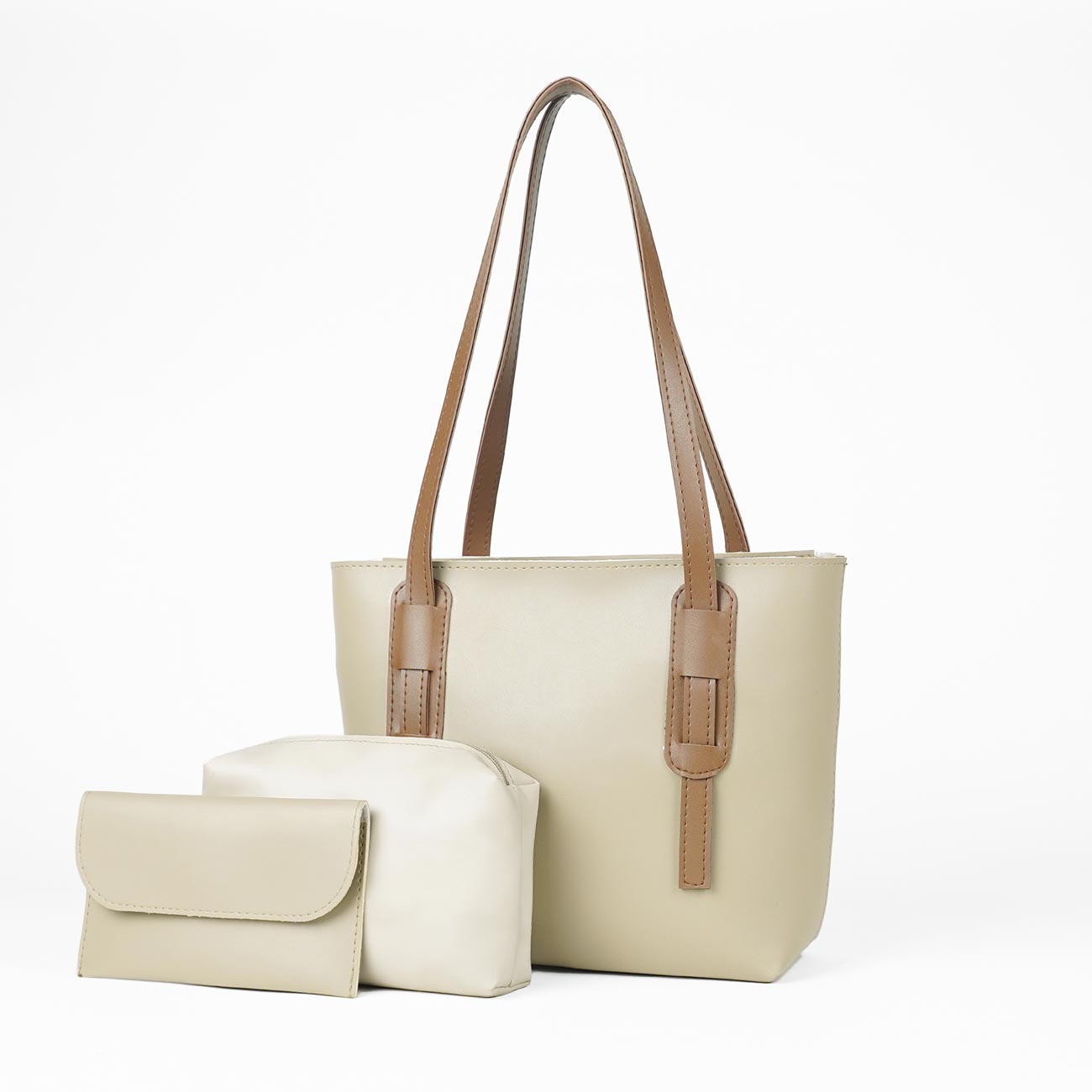 c wine set of 3 bag beige